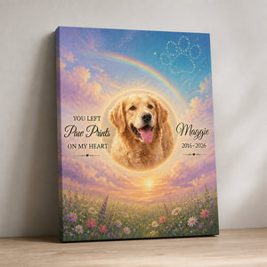 Pet Memorial Canvas — You Left Paw Prints On My Heart - Personalized Canvas 97764c19-450d-4d28-a6ba-9a9ab471768b.jpg