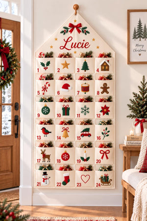Custom Advent Calendar Christmas 2026, Kids Fabric Advent Calendar with Custom Name, 24 Pocket Christmas Countdown Reusable Wall Hanging 9777e1cf-aa80-4c3b-aa5f-a3846dcc1827-il_1588xN.8530044328_mx03.jpg