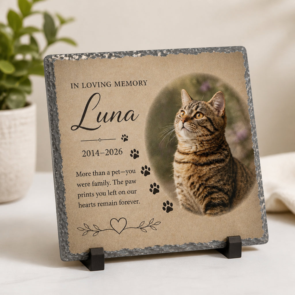 Pet Memorial Slate Stone with Photo, Name & Years — In Loving Memory - Personalized Slate Memorial Stone 97826002-bd99-4614-94c3-d7fd8738848d.jpg