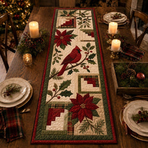 Christmas Quilted Table Runner, Traditional Red Green Holiday Table Decor, Holiday Winter Dining Table Decor, Festive Farmhouse Xmas Decor 97b0b479-1f60-4885-996b-c8801256f70d-3.jpg