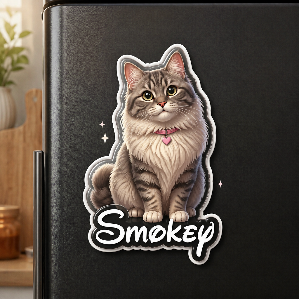 Custom Pet Portrait Name Magnet - Personalized Custom Shape Fridge Magnet 97bfe0e3-500b-4c1d-8a44-aefa788373ff.png