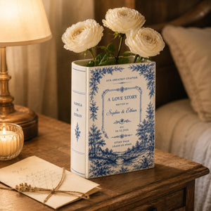 Custom Toile De Jouy Ceramic Book Vase, Personalised Wedding Gift for Couple, Bridal Shower Gift, Engagement, Wedding Gift, Bridesmaid Gift 97c0e49a-3199-4f69-b5bf-12c58b875000-5.jpg
