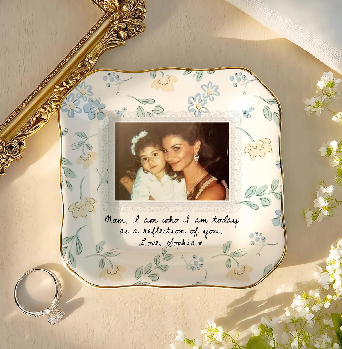 Personalized Mother of The Bride Gift, Picture Jewlery Plate, Custom Mom Photo Jewelry Dish, Wedding Gifts for Mom, Mom Gift 97d32b4f-d18b-4d2e-824a-78ed21463257-fdbdf-4-.webp