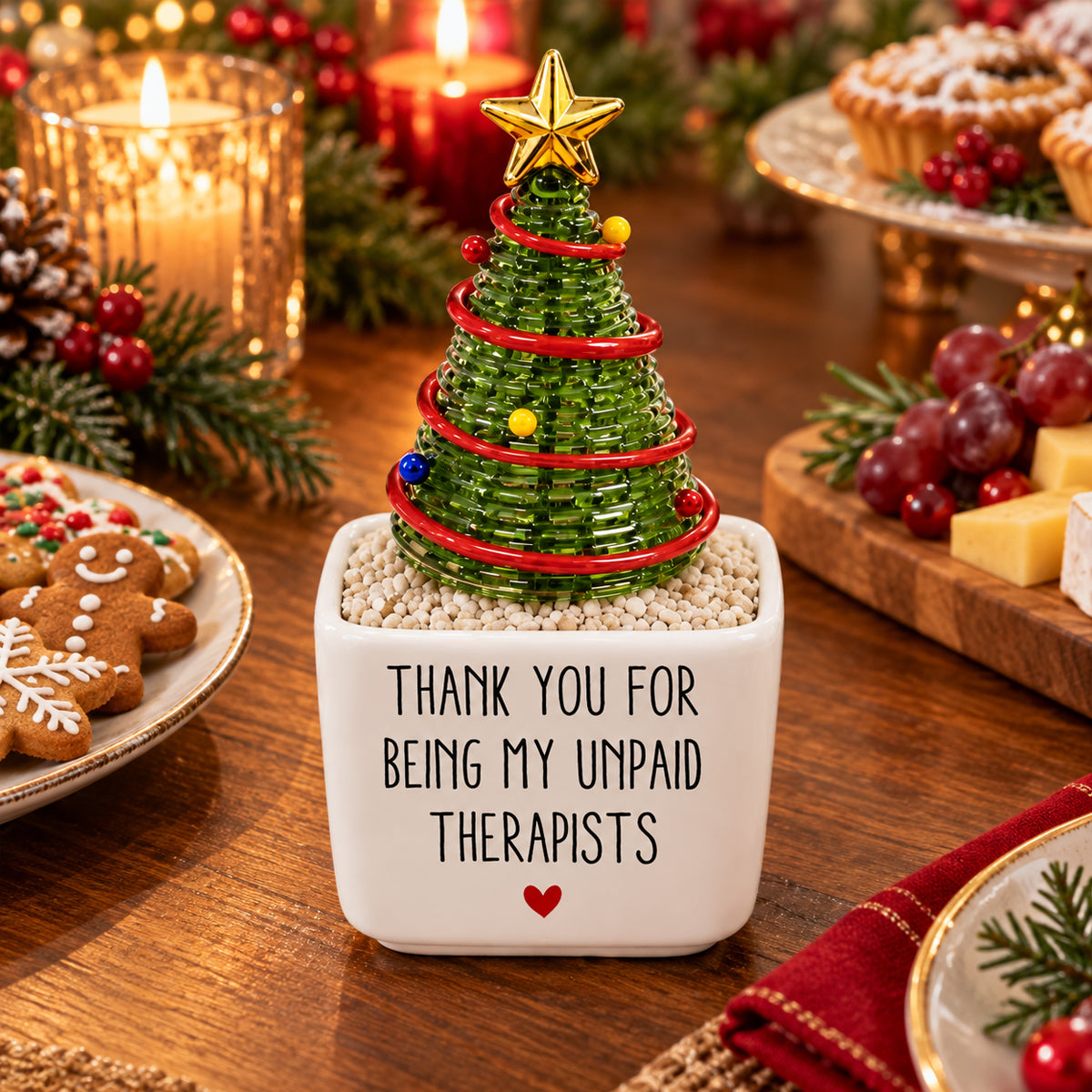 Thank You For Being My Unpaid Therapist - Personalized Potted Christmas Glass Tree - Christmas Gift For Sister, Bestie 97e79810-6ce9-45af-b533-09aacd08b578-banner-4.jpg