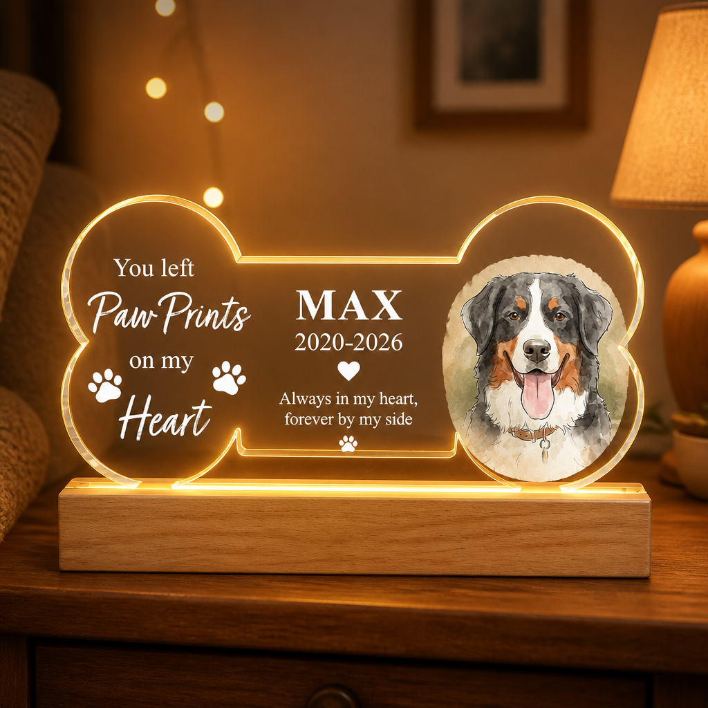 Custom Pet Memorial Bone Night Light – Paw Prints on My Heart - Personalized Acrylic Night Light 97e9b765-438c-4d78-abfa-6e46c84ee0d2.png