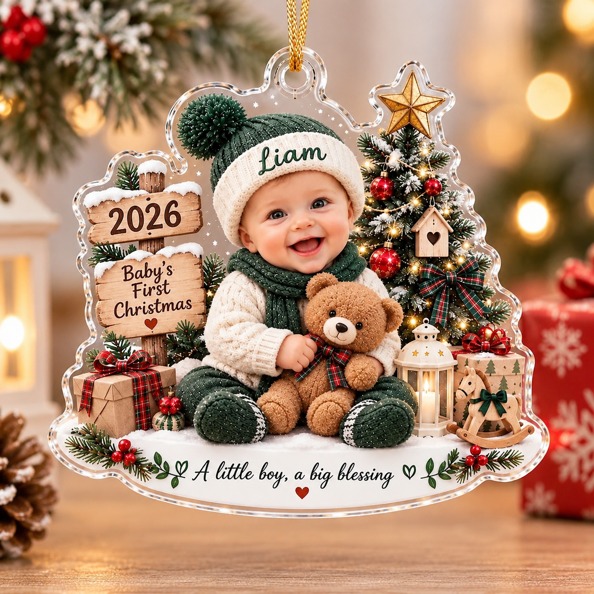 Personalized Baby’s First Christmas Ornament 2026, Custom Baby Name Acrylic Ornament, First Christmas Keepsake, Newborn Baby Gift 97f6a8d2-5657-4d4c-9885-c9f0ae86e6c2-b169877d-fa5f-48a2-803c-c328e9dced76.png