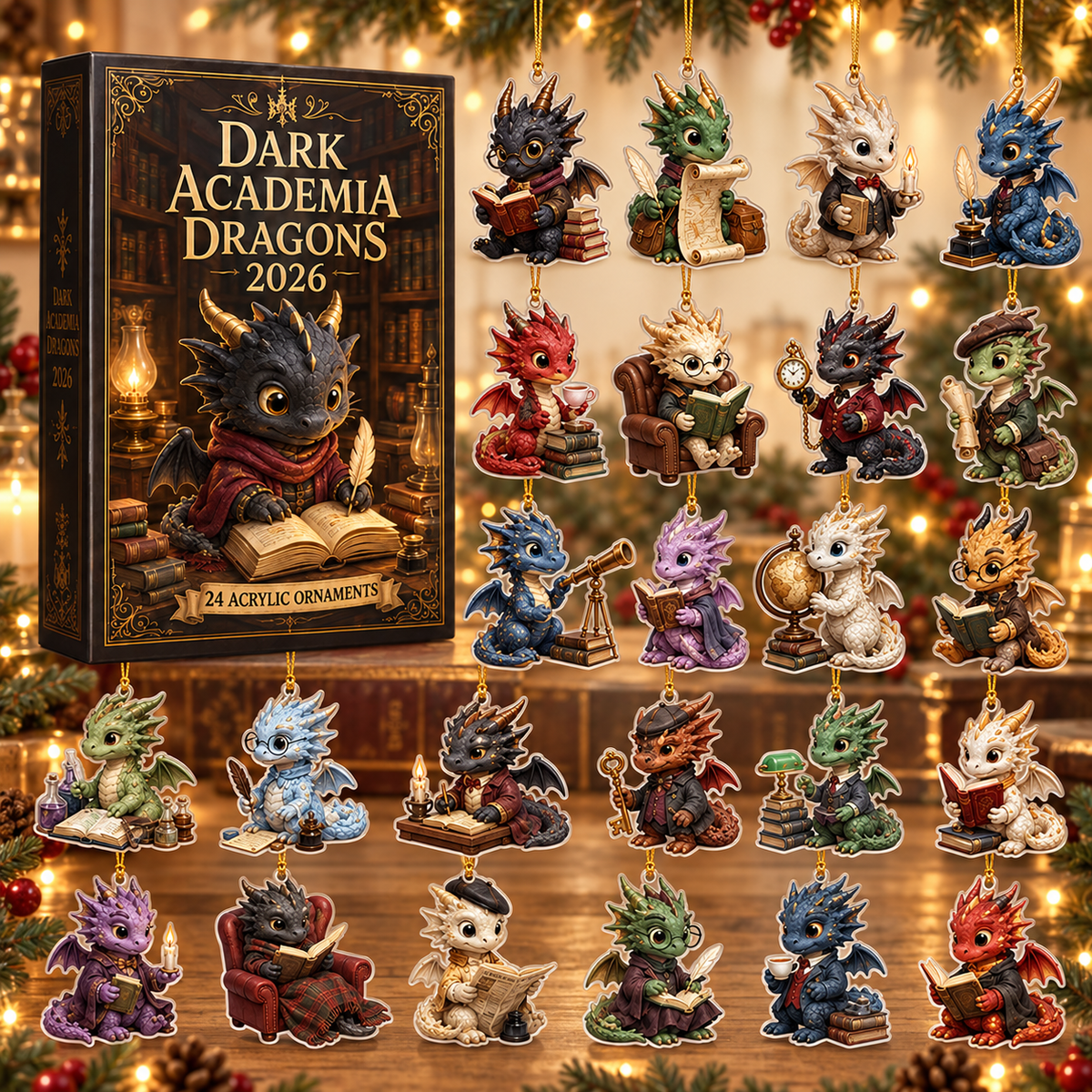 Dark Academia Dragons Advent Calendar 2026 - 24-Day Festive Countdown, Acrylic Charms Blind Box - Gift For Dragon Lovers 97fc5b9d-ca79-4779-be31-af61809a4de2-dragon-box-charms.png