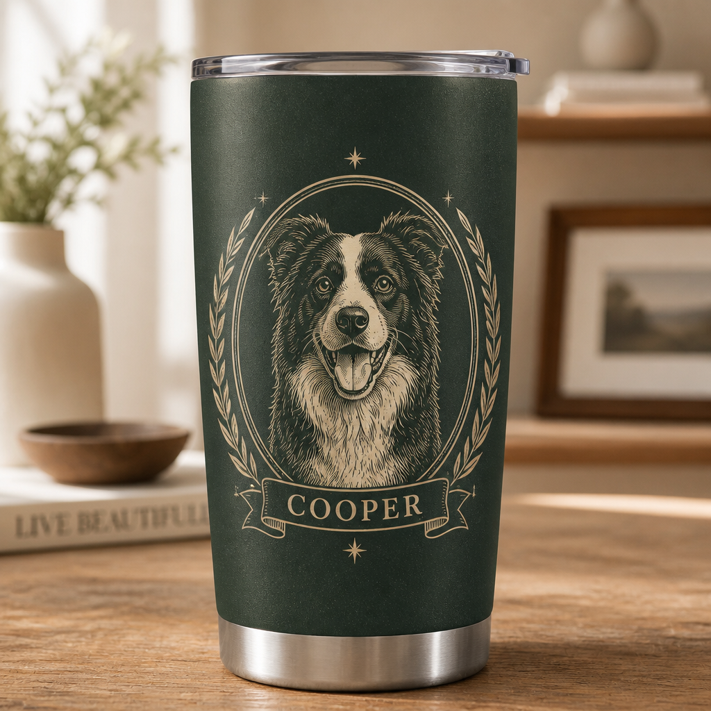 Custom Pet Portrait Medallion Tumbler - Personalized Tumbler 9806d07d-214e-4381-9746-fde70bcfcaa8.png