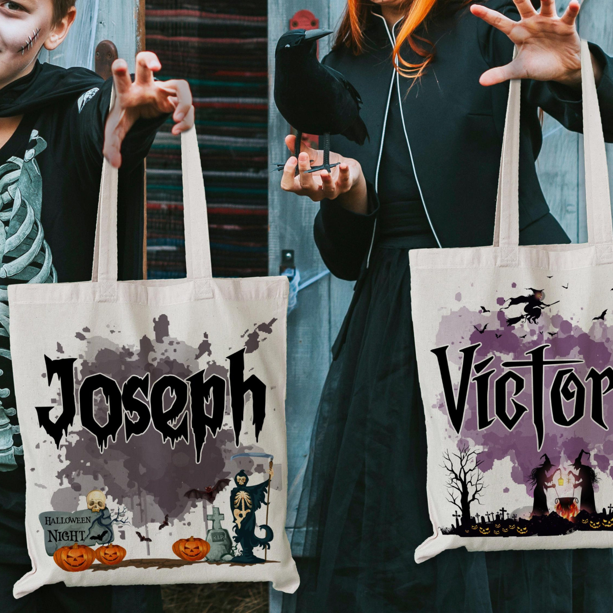 Personalized Halloween Tote Bag: Custom Trick or Treat Canvas Bag 98109e29-051b-4750-89f9-918dd058b736-6.png