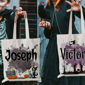 Personalized Halloween Tote Bag: Custom Trick or Treat Canvas Bag 98109e29-051b-4750-89f9-918dd058b736-6.png