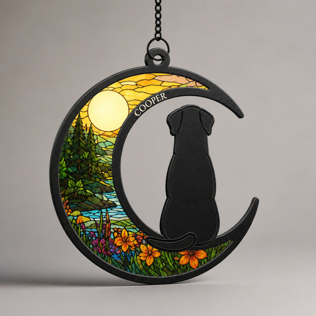 Stained-Glass Dog Suncatcher – Personalized Pet Name - Personalized Suncatcher Stained Glass 982da9b4-4c58-4319-856b-96725e3c33f3.jpg