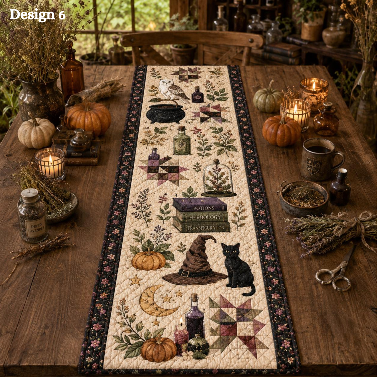 Halloween Quilted Table Runner, Fall Table Runner, Pumpkin Cat Ghost Bat Table Decor, Spooky Autumn Dining Table Runner Halloween Home Decor 983f36ce-608d-4496-9aad-3ac04a96d1a6-banner-6.png