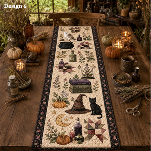 Halloween Quilted Table Runner, Fall Table Runner, Pumpkin Cat Ghost Bat Table Decor, Spooky Autumn Dining Table Runner Halloween Home Decor 983f36ce-608d-4496-9aad-3ac04a96d1a6-banner-6.png