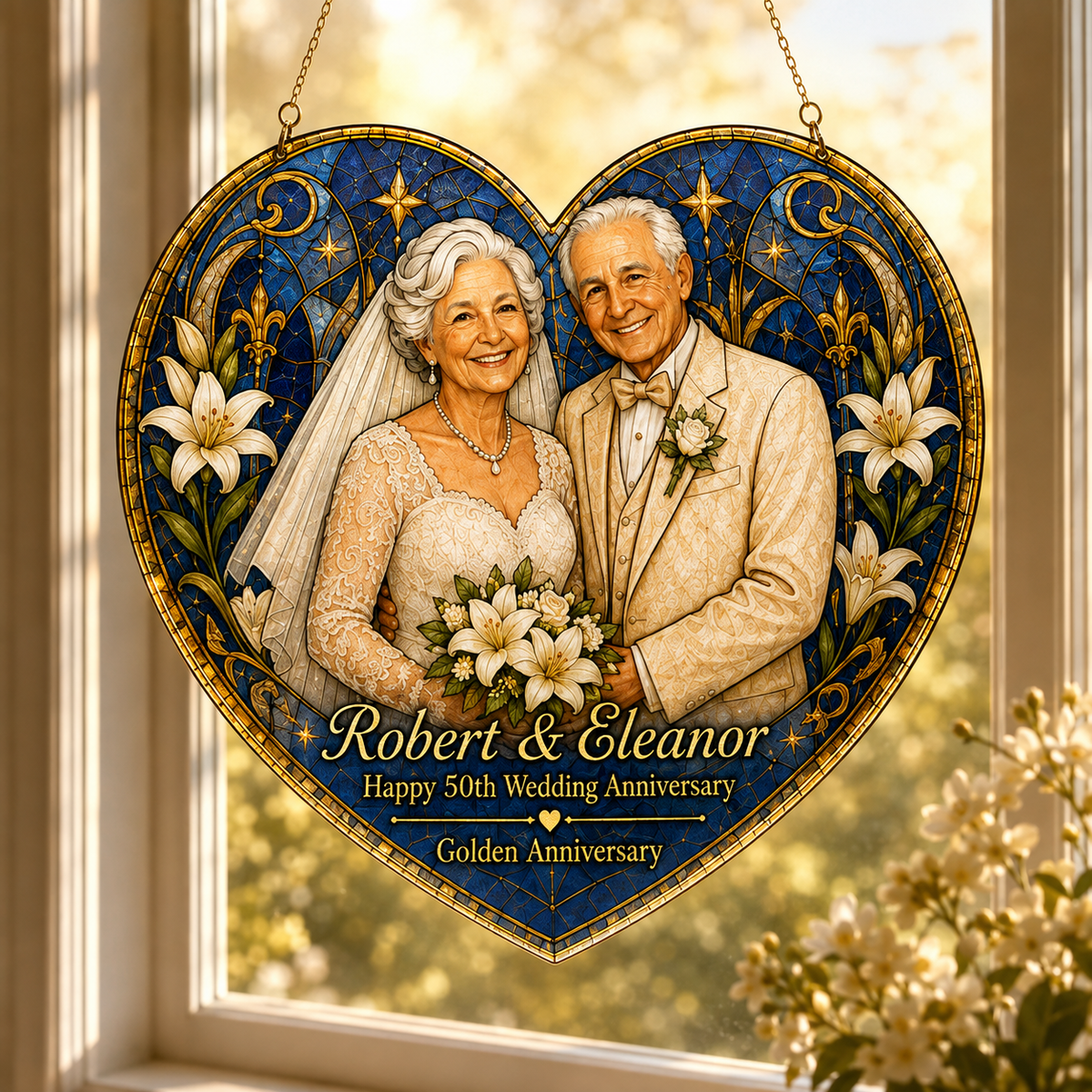 Personalized 50th Wedding Anniversary Faux Stained Glass Suncatcher, Custom Couple Photo Heart Ornament, Golden Anniversary Gift for Parents 9852d3da-866f-446e-b2b7-6de9195df8b0-Image-Aug-17-2026-10_11_57-AM-4-.png