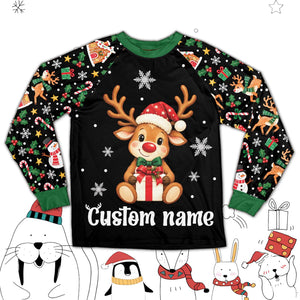 Personalized Reindeer Christmas Pajamas Set, Custom Name Xmas PJs, Gingerbread House Snowman Matching Family Sleepwear, Holiday Lounge Gift 985956ab-ccb7-42fc-a98e-8379dff4c38f-il_1588xN.8622917925_cwfi.jpg