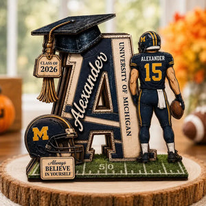 2D PRINTED Personalized Football Graduation Wooden Block, Custom Initial Letter Name, Class of 2026 Senior Gift, College Football Player 985d19e6-7f45-4ca3-856f-e543664ec165-rtth-1-.webp