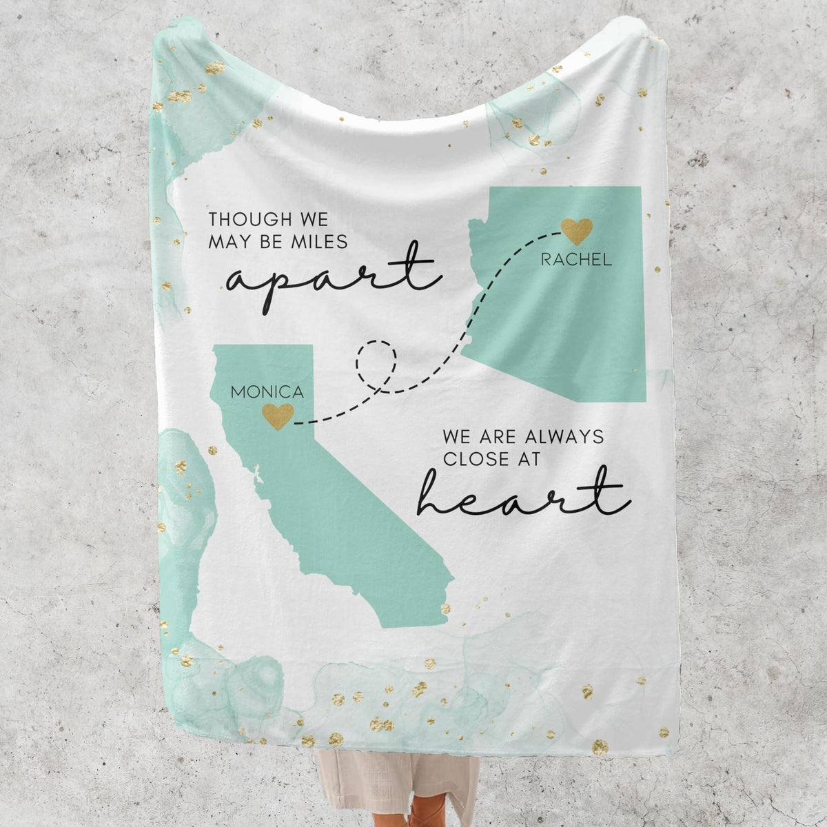 Custom State to State Blanket Gift for Long Distance Relationship Mom Daughter Best Friend Moving Away College, Miss You Personalized Gift 985da16b-62ed-464b-ba0c-c7dfb1939379-5.jpg