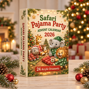 Safari Pajama Party Advent Calendar 2026 - 24-Day Festive Countdown, Acrylic Charms Blind Box - Gift For Safari Lovers 9865ce90-8e85-4f34-ab62-c527dd58caba-safari-box.png