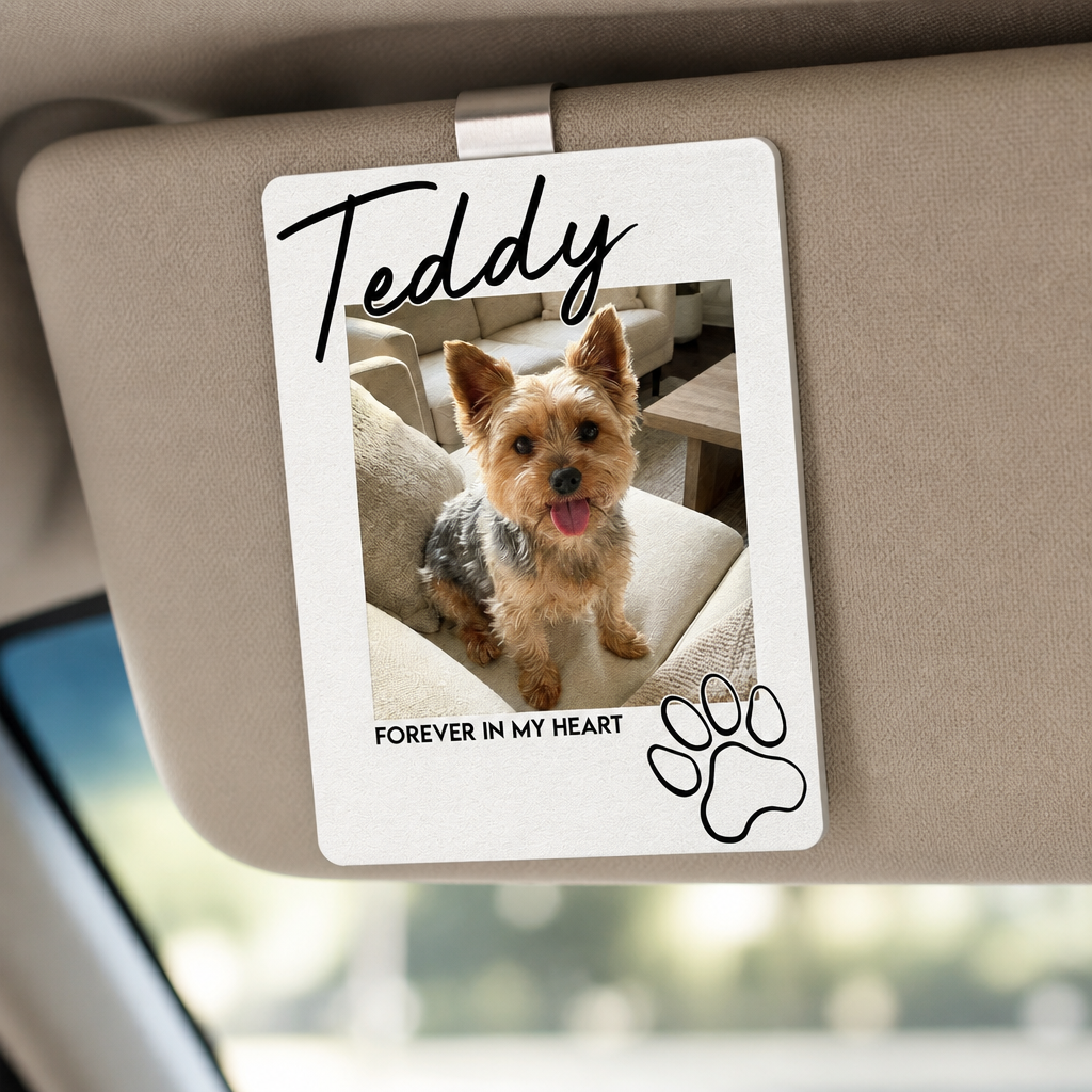 Pet Memorial Car Visor Clip – Photo + Name - Personalized Car Visor Clip 9867abc7-40ef-4a70-9244-256b9529de9c.png