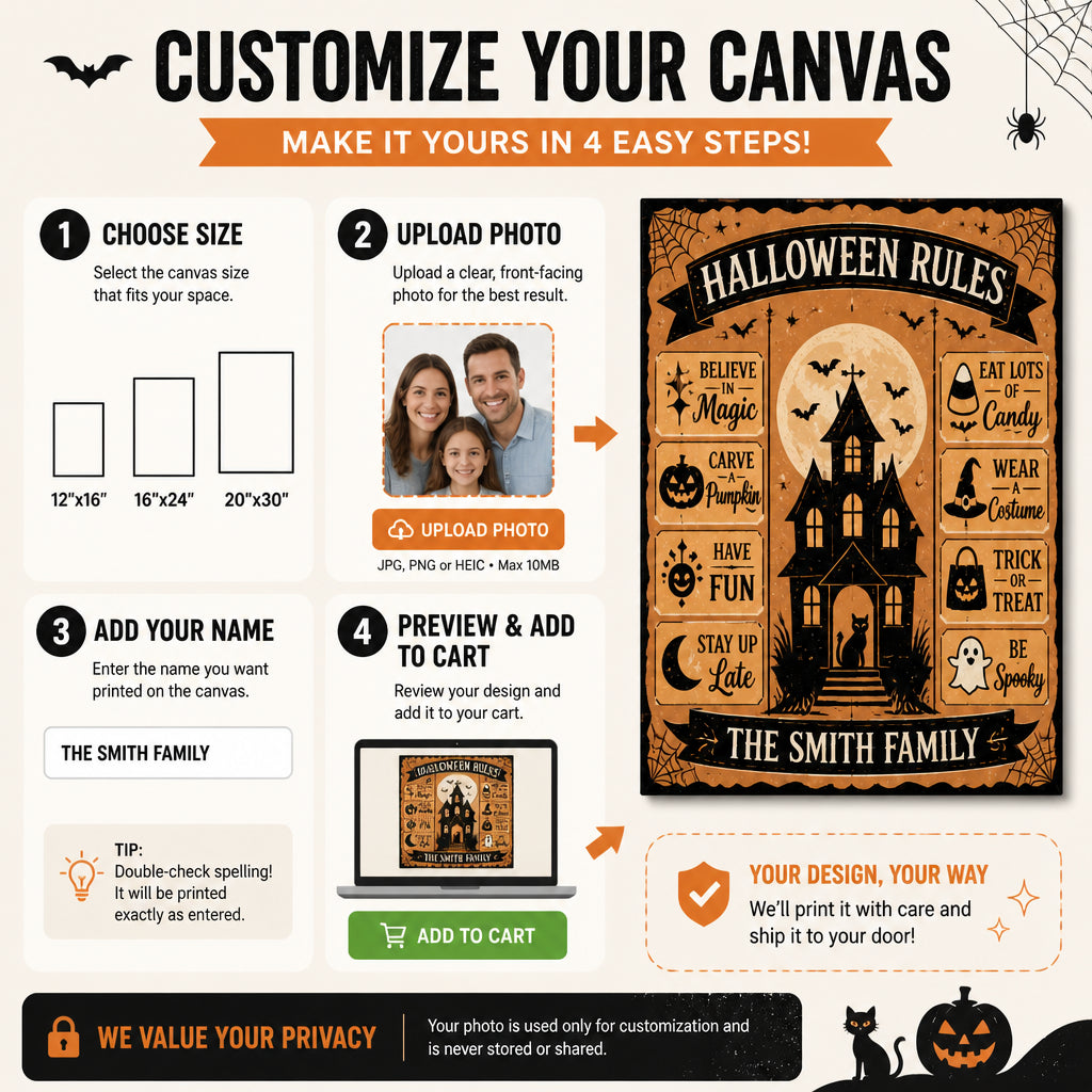 Halloween Rules Personalized Family Canvas - Personalized Canvas 986856cf-4658-4692-8286-9b9ce88a9c0a.jpg
