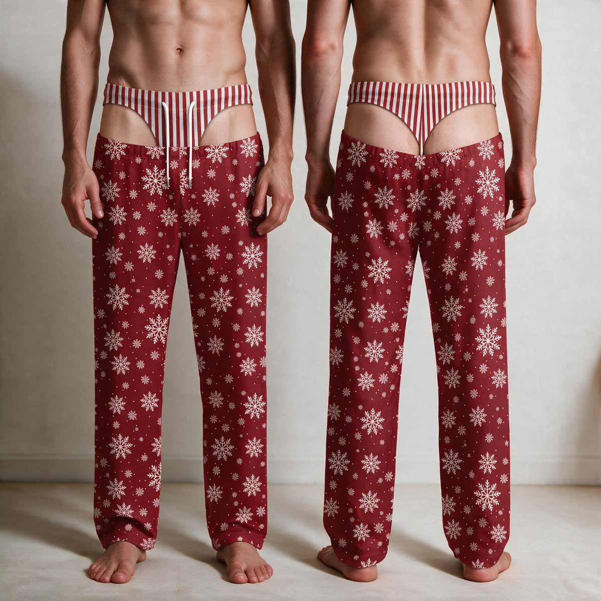 Custom Funny Plaid Pajama Pants for Men, Fake Butt & Underwear Illusion, Christmas Prank Gift 98726f76-20f5-4509-9fa1-218acecb6d78-9.jpg