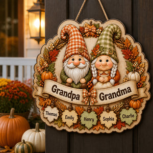 Autumn Gnome Grandparents Wood Sign – Personalized Grandkids Names - Personalized Wood Sign 9881c7a3-7291-43e4-857e-f04d4b8e3591.jpg