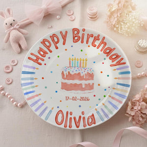 Personalized Birthday Plate Custom Name, Happy Birthday Ceramic Keepsake Gift, Kids Party Decor, Unique Birthday Gift for All Ages 98921042-401c-4f24-a329-b71a6f4b6729-3.jpg