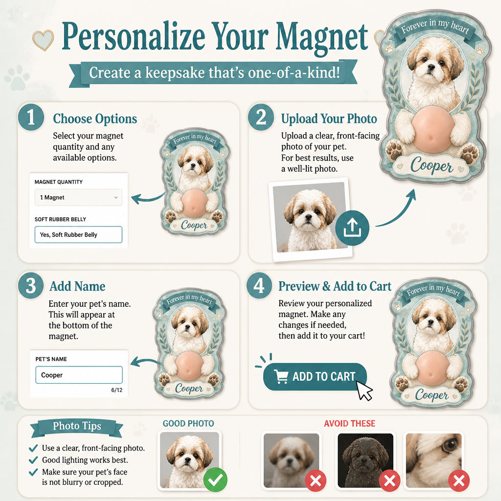 Custom Pet Memorial Watercolor Fridge Magnet - Personalized Acrylic Refrigerator Magnet - Soft Rubber Belly 98a52cbc-6c95-43dd-8427-49b365d04810.jpg