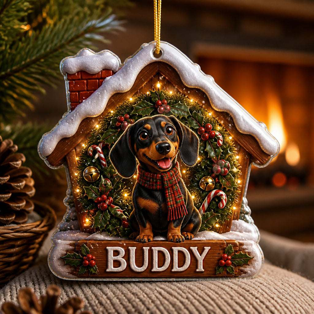 Cozy Pup Wreath – Personalized Pet Name Ornament - Personalized Shape Ornament 98b2861e-8d5a-4588-8ddd-9e77434afbf9.jpg