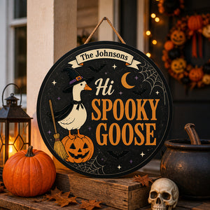 Personalized Halloween ‘Hi Spooky Goose’ Round Metal Sign - Personalized Metal Sign 98c8f705-f49a-4a92-9335-6aa36d4f6fa9.jpg