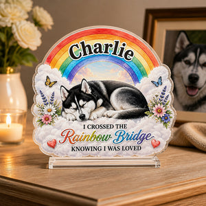 Rainbow Bridge Pet Memorial - Custom Name & Portrait Acrylic Standee - Personalized Acrylic Custom shape Standing 1 layer (FS) 98cadfaf-986e-410f-b767-227c029aa3c8.jpg
