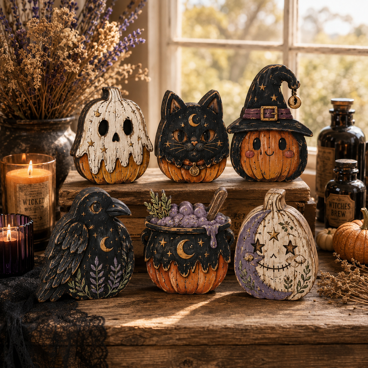 Halloween Wooden Decor Blocks | Witchy Pumpkin, Cat & Raven Shelf Sitters | Rustic Fall Farmhouse Decor 98cd9a3e-7d49-42e5-a256-9a8d733742bc-banner-1.png