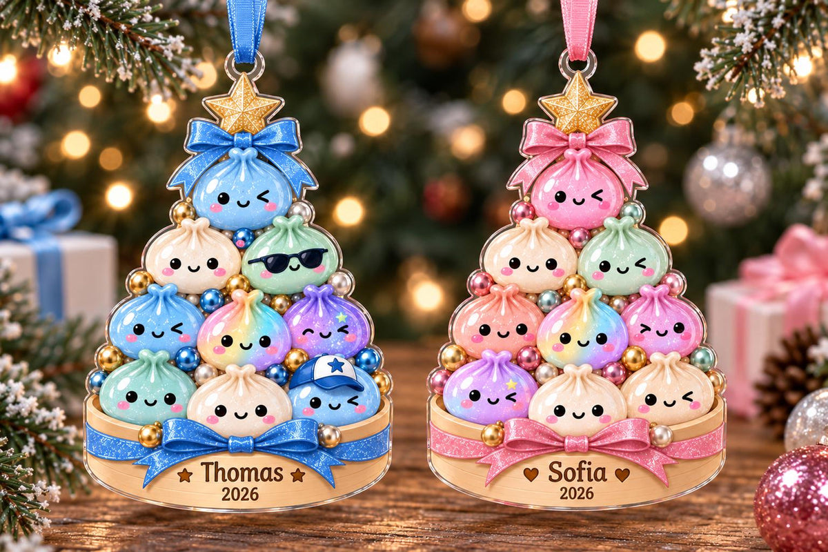 Personalized Squishy Ornament, Custom Name Christmas Ornament, Squishy Collector Gift for Kids, Cute Dumpling Ornament, Boy Girl Xmas Gift 98d0954c-342a-493e-9ec0-9affbef8e668-5.jpg