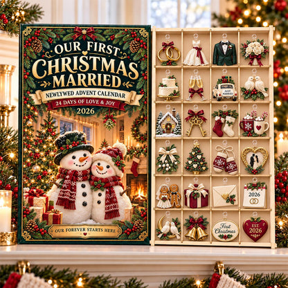 Personalized Newlywed Advent Calendar, First Christmas Married Gift,24 Day Wedding Countdown,Couple Christmas Ornament Set, Anniversary Gift 99072803-4cff-4243-830b-2e2eb7dbd68f-il_1588xN.8603223706_qyhr.jpg