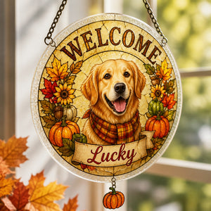 Autumn Welcome Pet Portrait Garden Flag - Personalized 1 Layered Suncatcher with Charm 990b84e5-c532-4f83-a4b3-c2ec40f97574.jpg