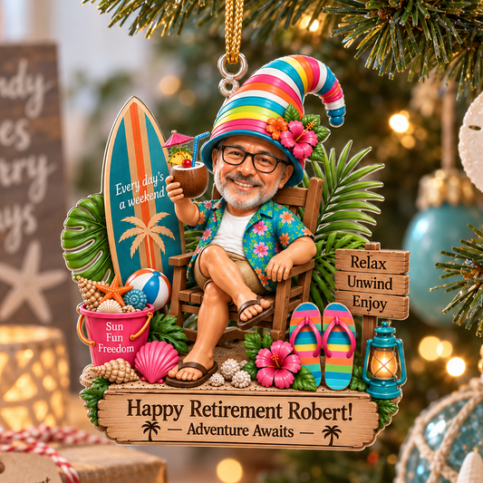 Personalized Retirement Ornament for Men, Custom Photo Beach Retiree Gift, Tropical Vacation Keepsake, Adventure Awaits Ornament 9928c1b9-4457-41d1-9127-efd49e532ef6-Image-Sep-17-2026-03_18_25-PM-4-.png