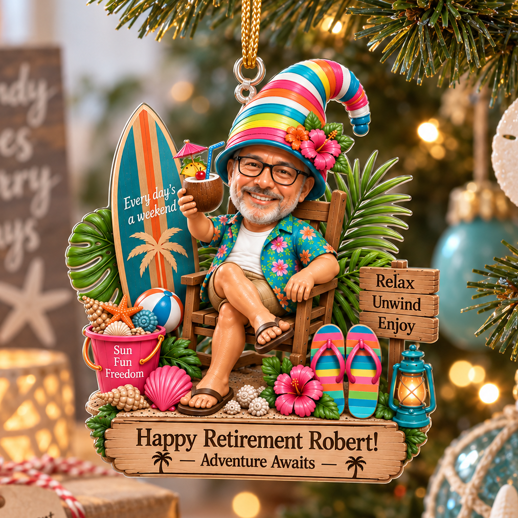Personalized Retirement Ornament for Men, Custom Photo Beach Retiree Gift, Tropical Vacation Keepsake, Adventure Awaits Ornament 9928c1b9-4457-41d1-9127-efd49e532ef6-Image-Sep-17-2026-03_18_25-PM-4-.png