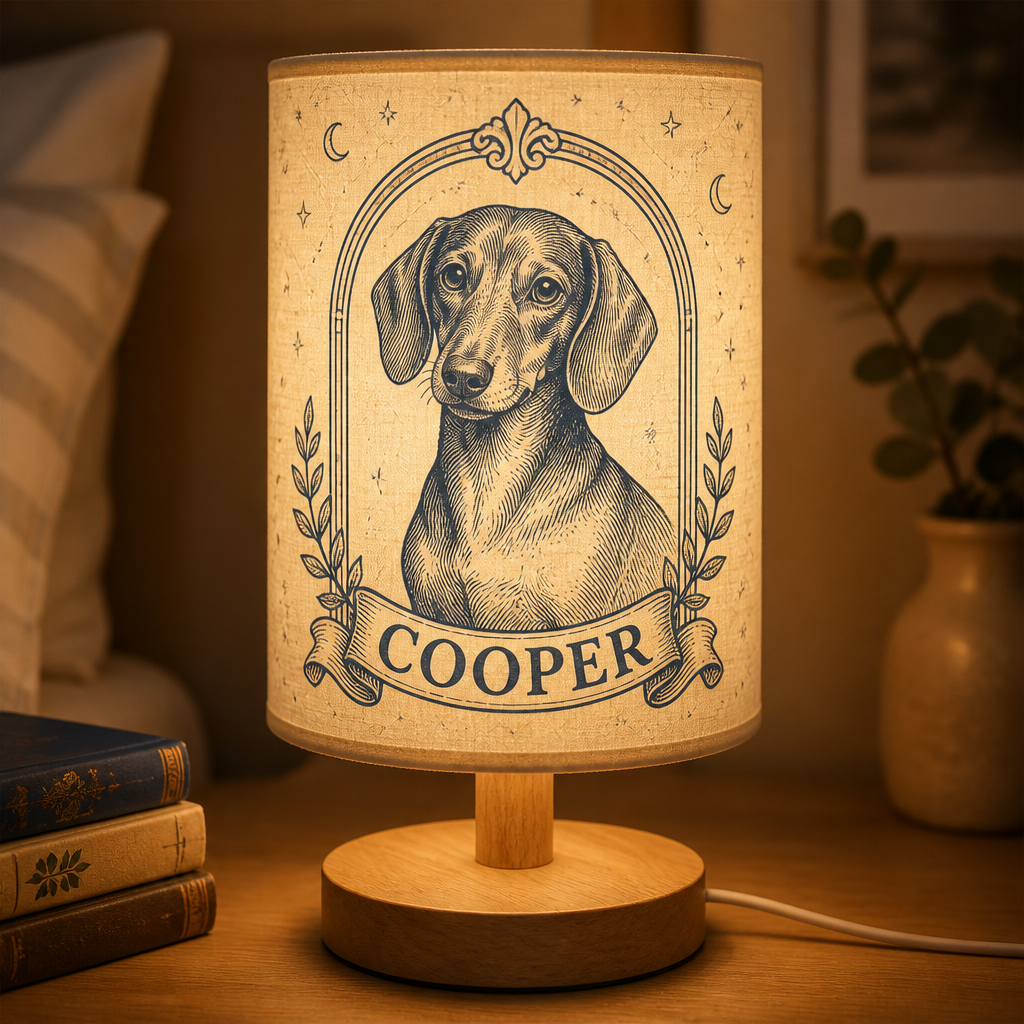 Custom Pet Portrait Fabric Lamp – Vintage Etching with Name Banner - Personalized Custom Fabric Lamp 994a0f39-2150-4a2b-811b-97cd501e182b.png