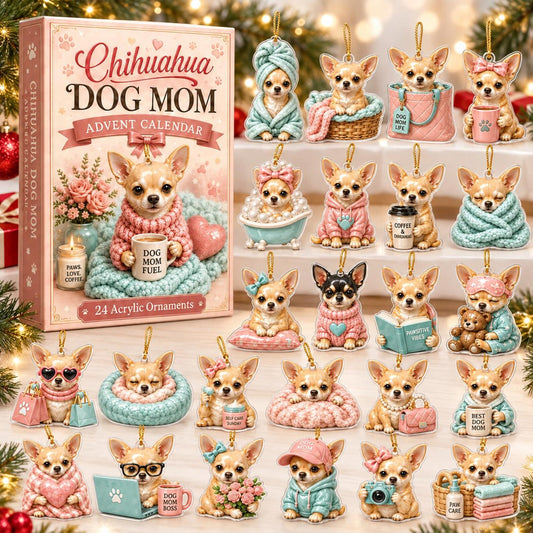 Chihuahua Dog Mom Advent Calendar 2026, 24 Acrylic Christmas Ornaments, Cute Dog Lover Countdown Gift, Chihuahua Mom Holiday Decor 994c8baa-a9e4-4381-b3d2-4e5600d194ce-il_1588xN.8649485665_dwdw.jpg