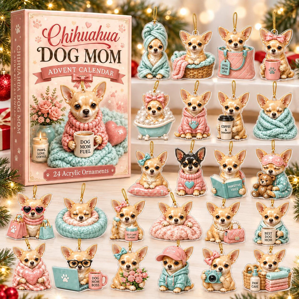 Chihuahua Dog Mom Advent Calendar 2026, 24 Acrylic Christmas Ornaments, Cute Dog Lover Countdown Gift, Chihuahua Mom Holiday Decor 994c8baa-a9e4-4381-b3d2-4e5600d194ce-il_1588xN.8649485665_dwdw.jpg