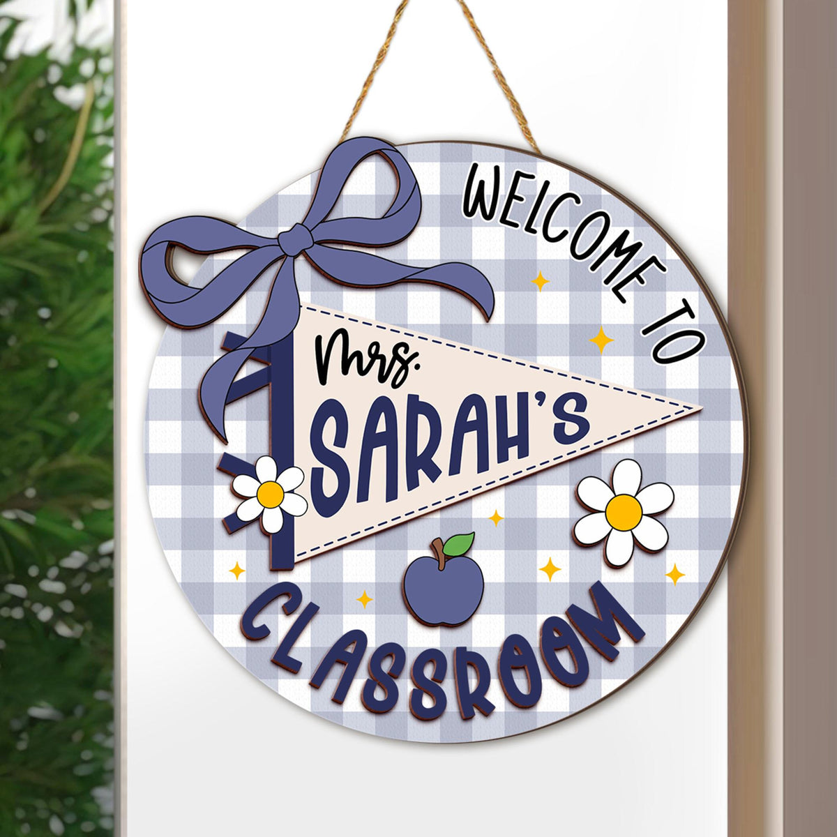 Personalized Teacher Name Door Sign, Custom Teacher Pennant Flag Sign, Teacher Door Hanger, New Teacher Gifts, Custom 3D Teacher Name Sign 9952afca-975c-4efe-bd1d-6c8b778cc124-5.jpg