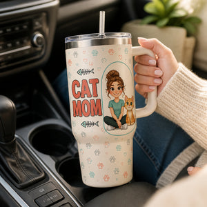 Cat Mom Cartoon Badge 40oz Tumbler - Personalized 40 oz Stainless Steel Tumbler 995b3dd9-52d7-4e77-b1bf-26064f192e81.jpg