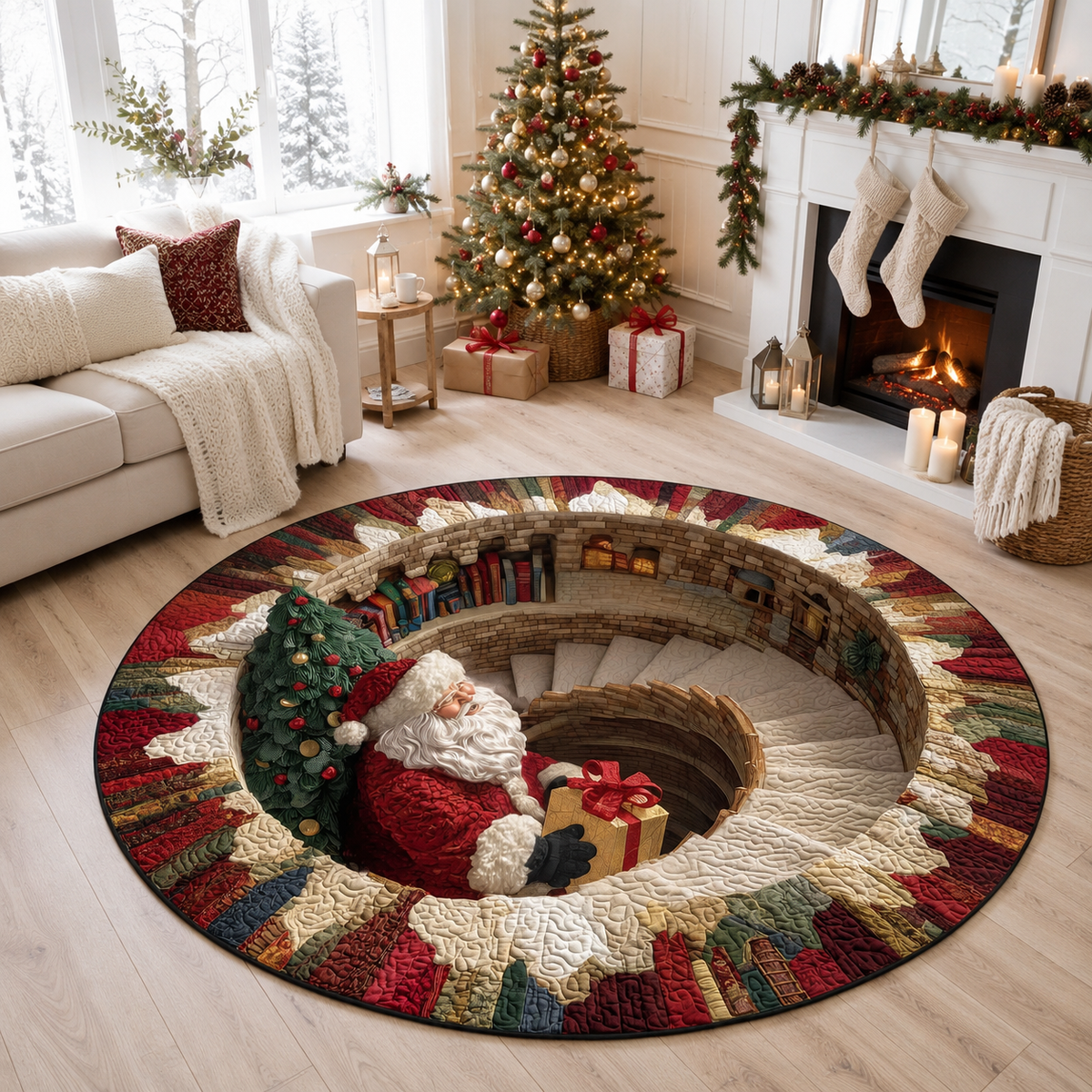 3D Santa Illusion Round Rug – Christmas Holiday Home Decor 995f8307-de9d-4056-9d08-0589fd826f71-banner-1.png