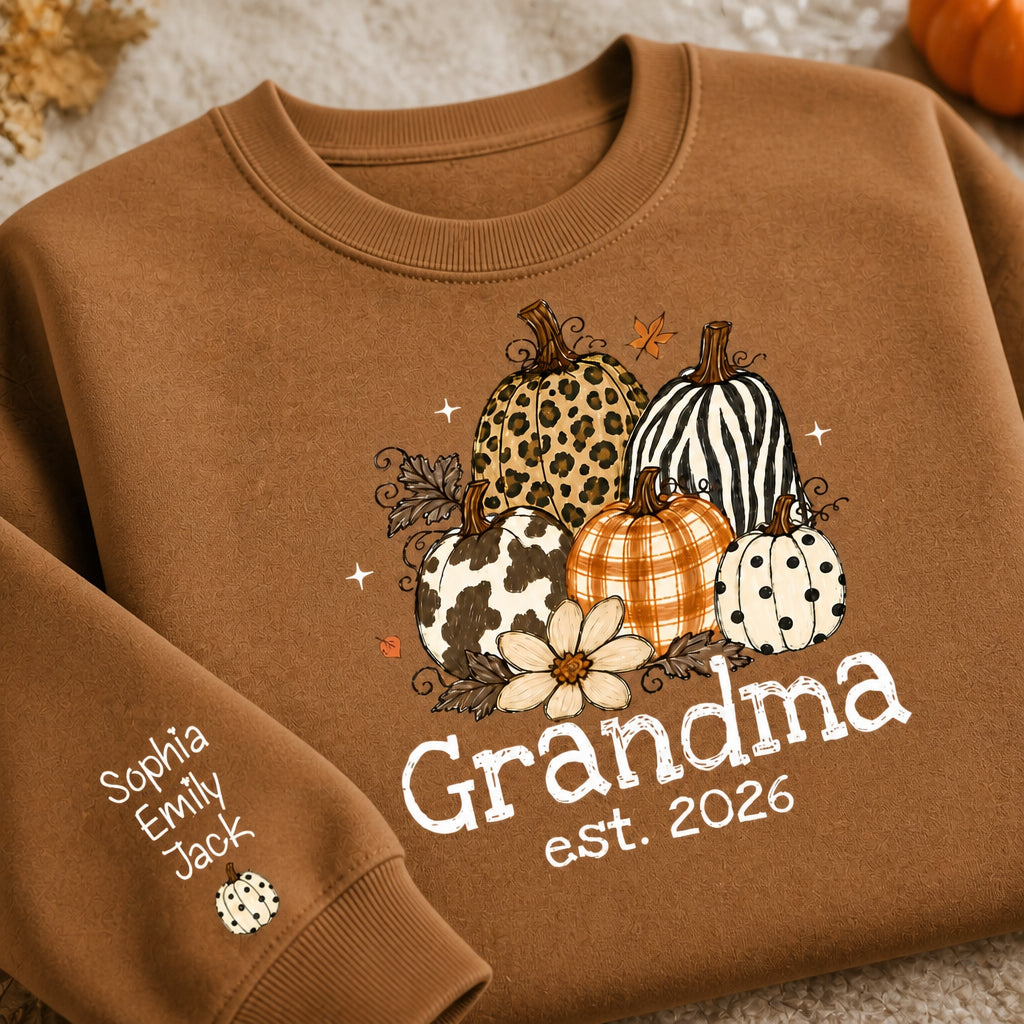 Grandma Pumpkin Patch Sweatshirt — Personalized Names & Est. Year - Personalized Sweatshirt 997016cc-83ad-4257-bf99-d2ccc8c6beec.jpg