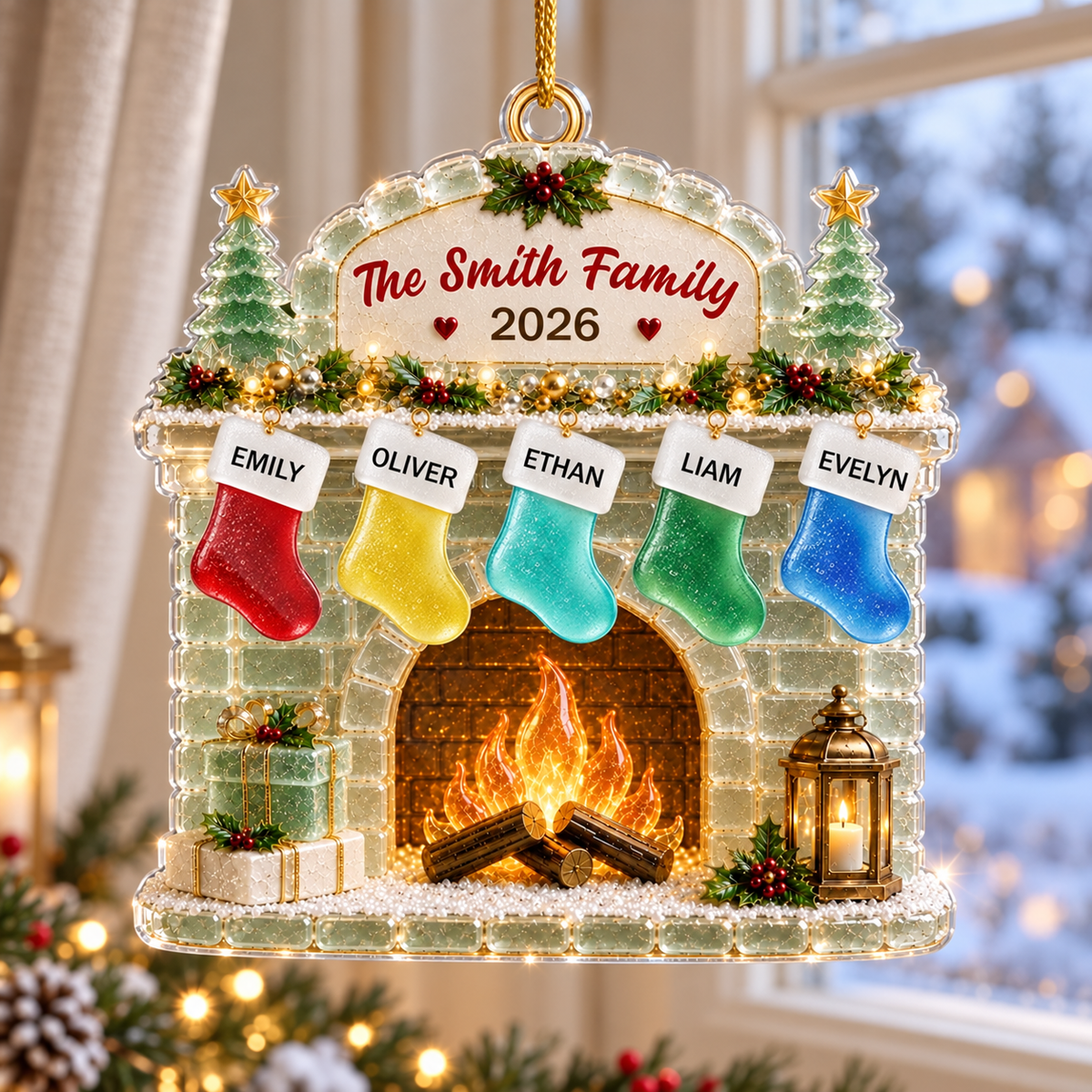 Custom Sea Glass Acrylic Ornament - Personalized Christmas Birthday Gifts For Mom, Dad, Brother, Sister - Walking In Christmas Spirit 9986a24a-94d9-43aa-b47d-a5f937226a28-banner-1.png