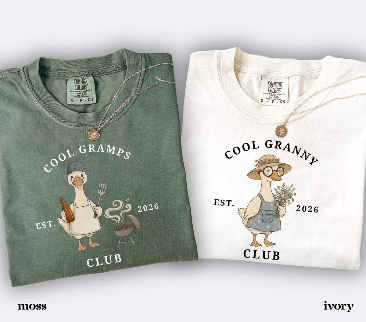 Comfort Colors Grandparents Matching Shirts: Silly Goose Club Tee, New Pregnancy Announcement Tshirt, First Time Grandparent Gift 998d2042-0432-4184-8e50-0361c93457b5-2.jpg