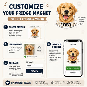 Custom Pet Head Name Magnet – Photo to Art - Personalized Custom Shape Fridge Magnet 99ad8be9-92d6-4957-aad6-8a3050d06279.jpg