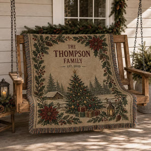 Personalized Family Christmas Blanket, Custom Surname Woven Throw, Rustic Christmas Tree Holiday Gift 99cb9e31-7dba-41d8-b10a-7ee975800fa7-dfhyt-4-.jpg