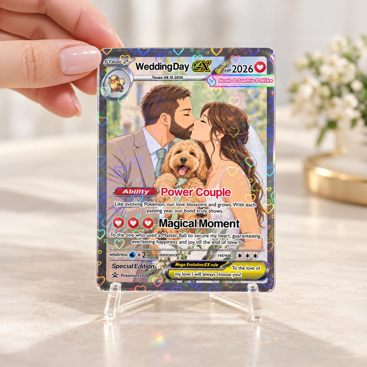 Custom PKM Card, Couple Card, Anniversary Card, Christmas Card, Gift For her, Gift For him, Pet Lover Gift 99ce3d69-620c-4007-b580-443beb35fce3-1.jpg