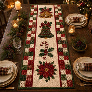 Christmas Quilted Table Runner, Traditional Red Green Holiday Table Decor, Holiday Winter Dining Table Decor, Festive Farmhouse Xmas Decor 99df1589-9d1e-49fd-ba05-5081bbd6ea80-1.jpg